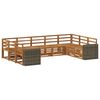vidaXL Set canapea sectională 9 pcs natural Lemn Solid de Acacia