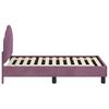 vidaXL Cadru de pat pentru copii cu spătar Violet 70 x 140 cm Catifea