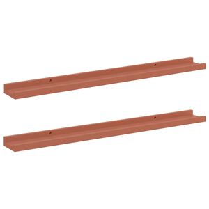 vidaXL Raft de perete 2 buc. Roșu 80 x 9 x 3 cm Lemn prelucrat