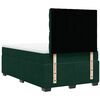 vidaXL Pat box spring cu saltea, verde &icirc;nchis, 120x200 cm, catifea