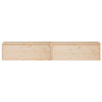 vidaXL Dulapuri de perete 2 buc.,100x30x35 cm, lemn masiv de pin