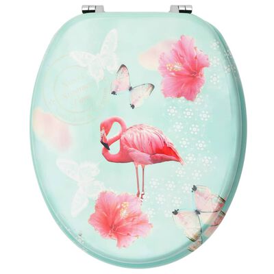vidaXL Capac WC, MDF, model flamingo