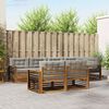 vidaXL Set de canapele de exterior 7 pcs Gri natural și deschis