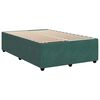 vidaXL Pat box spring cu saltea, verde &icirc;nchis, 120x200 cm, catifea