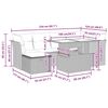 vidaXL Set canapele grădină perne 7 piese negru, poliratan/lemn acacia