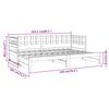 vidaXL Pat de zi extensibil, 2x(90x200) cm, lemn masiv de pin