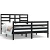 vidaXL Cadru de pat King Size, negru, 150x200 cm, lemn masiv