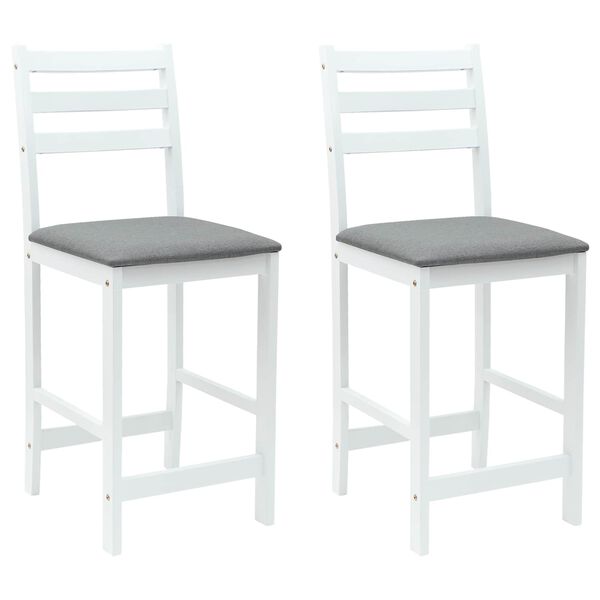 vidaXL Scaune de dining 2 pcs Alb 40 x 47,5 x 99,5 cm