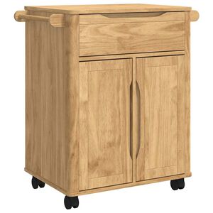 vidaXL Troler de Bucătărie FLORO Maroniu cerat 72,5 x 45 x 80 cm