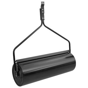 vidaXL Tăvălug pentru gazon de grădină de &Icirc;mpins, negru, 63 L, fier