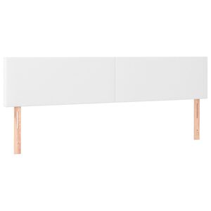 vidaXL Tăblii de pat, alb, 180x5x78/88 cm, piele ecologică