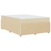 vidaXL Cadru de pat cu saltea Crem 160 x 200 cm țesătură
