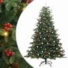vidaXL Brad de Crăciun artificial Verde 240 cm PVC și metal și plastic