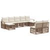 vidaXL Set de canapele pentru grădină 9 pcs Bej poliratan