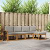 vidaXL Set de canapele de exterior 5 pcs Gri natural și deschis