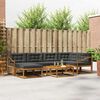 vidaXL Set de canapele de exterior cu pernă 7 pcs Natural și Antracit