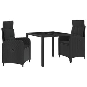 vidaXL Set dining pentru exterior cu pernă 3 pcs