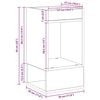 vidaXL Masă laterală Lemn vechi 30 x 30 x 56 cm Lemn compozit
