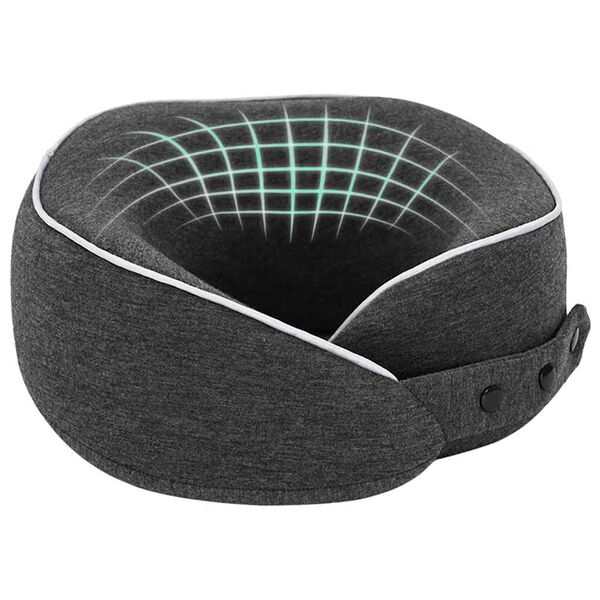 vidaXL Pernă cu pernă Ajustabil Gri &icirc;nchis 28 x 28 x 14 cm Bumbac