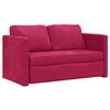 vidaXL Canapea extensibilă de podea 2 &icirc;n 1, roșu vin, 122x204x55 cm