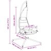 vidaXL Scaun suspendat ou Manual Cafea 94 x 107 x 196,5 cm Oțel