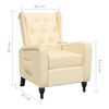 vidaXL Fotoliu rabatabil, crem, catifea
