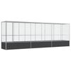 vidaXL Voliera de păsări cu extensie, argintiu, 626,5x107x212 cm, oțel