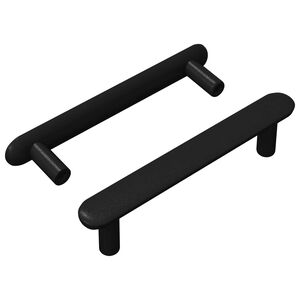 vidaXL M&acirc;ner pentru Dulap 2 buc. Negru 121 x 16.6 x 28.3 mm Fier