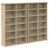 vidaXL Dulap pentru CD-uri 2 buc. Stejar Sonoma 60 x 17 x 92 cm