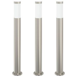 vidaXL St&acirc;lpi iluminatori 3 buc. 80 cm oțel inoxidabil IP44