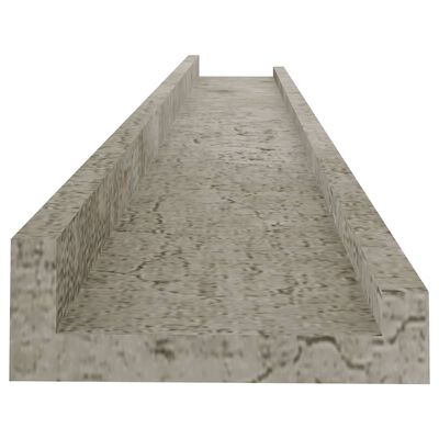 vidaXL Rafturi de perete, 4 buc., gri beton, 80x9x3 cm