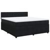 vidaXL Pat box spring cu saltea, negru, 180x200 cm, catifea