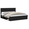 vidaXL Cadru de pat Simplu Negru 200 x 200 cm Lemn de pin masiv