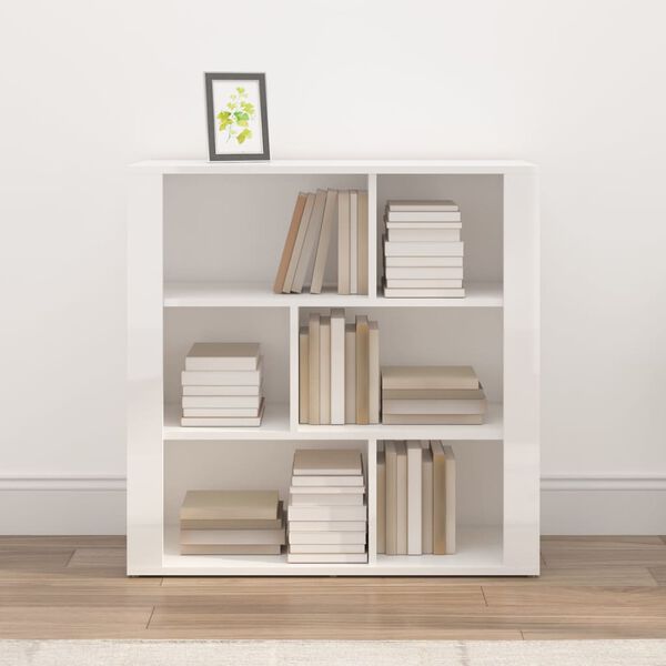 vidaXL Servantă, alb extralucios, 80x30x80 cm, lemn prelucrat