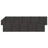 vidaXL Set de Gard 11 buc. 1830 x 186 cm WPC și Aluminiu Negru