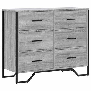 vidaXL Comodă cu sertare, gri sonoma 91x35,5x74,5 cm lemn prelucrat