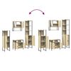 vidaXL Set mobilier de baie, 4 piese, stejar sonoma, lemn prelucrat