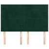 vidaXL Tăblie de pat verde &icirc;nchis 144x5x118/128 cm catifea