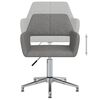 vidaXL Scaun de birou pivotant, gri deschis, material textil