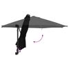 vidaXL Parasol de Grădină Negru 248 x 248 x 148 cm Poliester și oțel