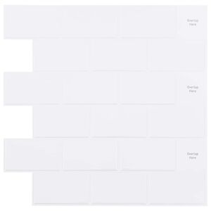 vidaXL Placă de metrou 50 pcs Alb 30 x 30 cm Poliuretan și PET