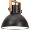 vidaXL Lampă suspendată industrială, negru, 40 cm, 25 W, rotund, E27