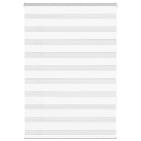 vidaXL Jaluzea tip zebra alb lățime țesătură 105,9 cm poliester