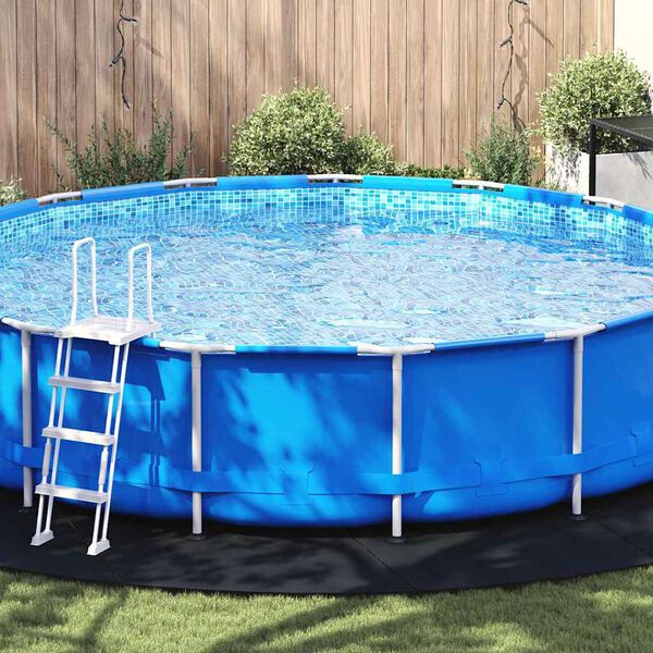 vidaXL Folie pentru Bază de Piscină Negru Ø 610 cm