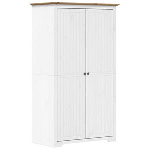 vidaXL Șifonier "BODO", alb & maro, 99x53,5x173 cm, lemn masiv de pin