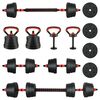 vidaXL Set de Haltere 4 &icirc;n 1 30kg Negru și roșu