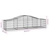 vidaXL Coșuri gabion arcuite 40 buc, 200x50x40/60 cm, fier galvanizat