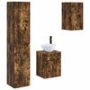 vidaXL Set dulap baie 3 buc. Stejar fumuriu 33 x 34,5 x 160 cm