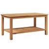 vidaXL Masă de cafea cu raft Maro 90 x 50 x 45 cm Lemn solid de tec