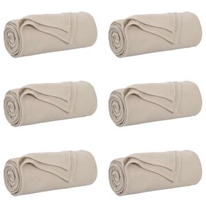 vidaXL Pături de aruncat 6 buc. Bej 270 x 240 cm 5.08 kg Molton